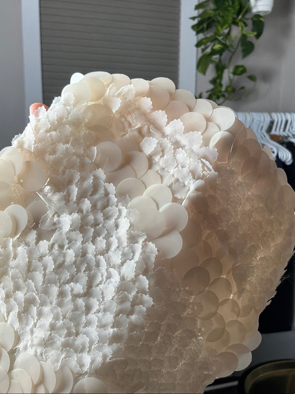 ZARA | NWT SEQUIN RUFFLE SHEER PEPLUM TOP - Picture 6 of 8